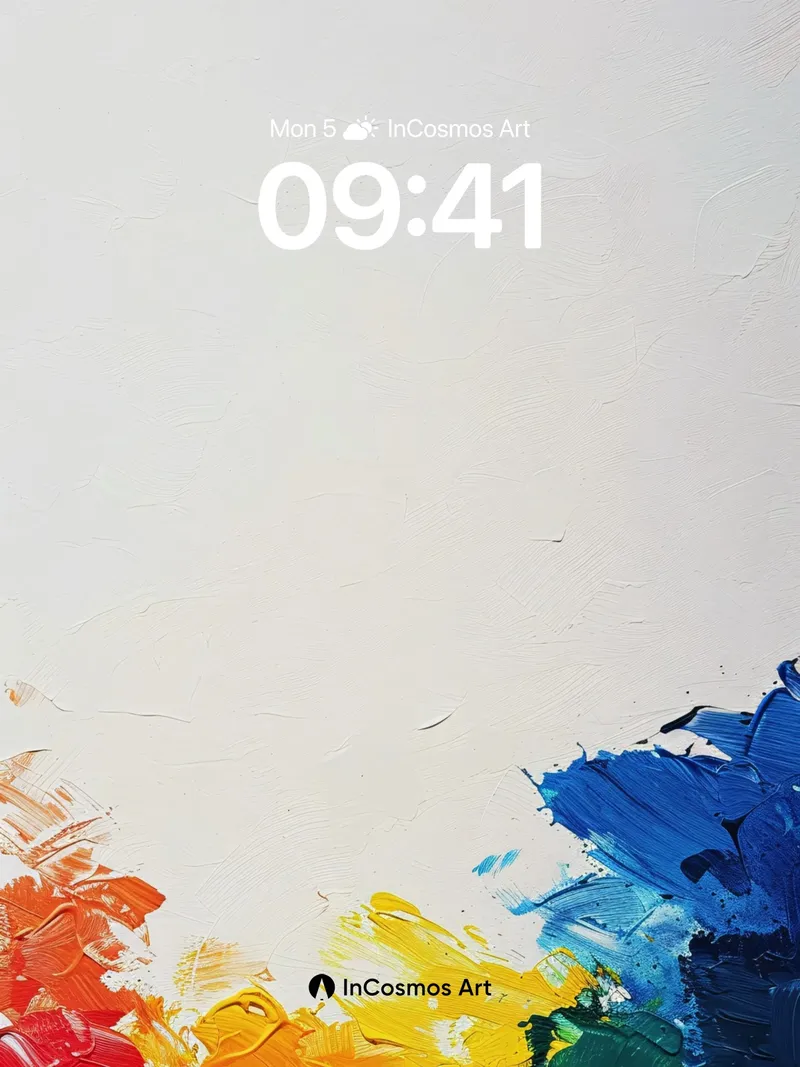Rainbow Edge Wallpaper with Textured Canvas