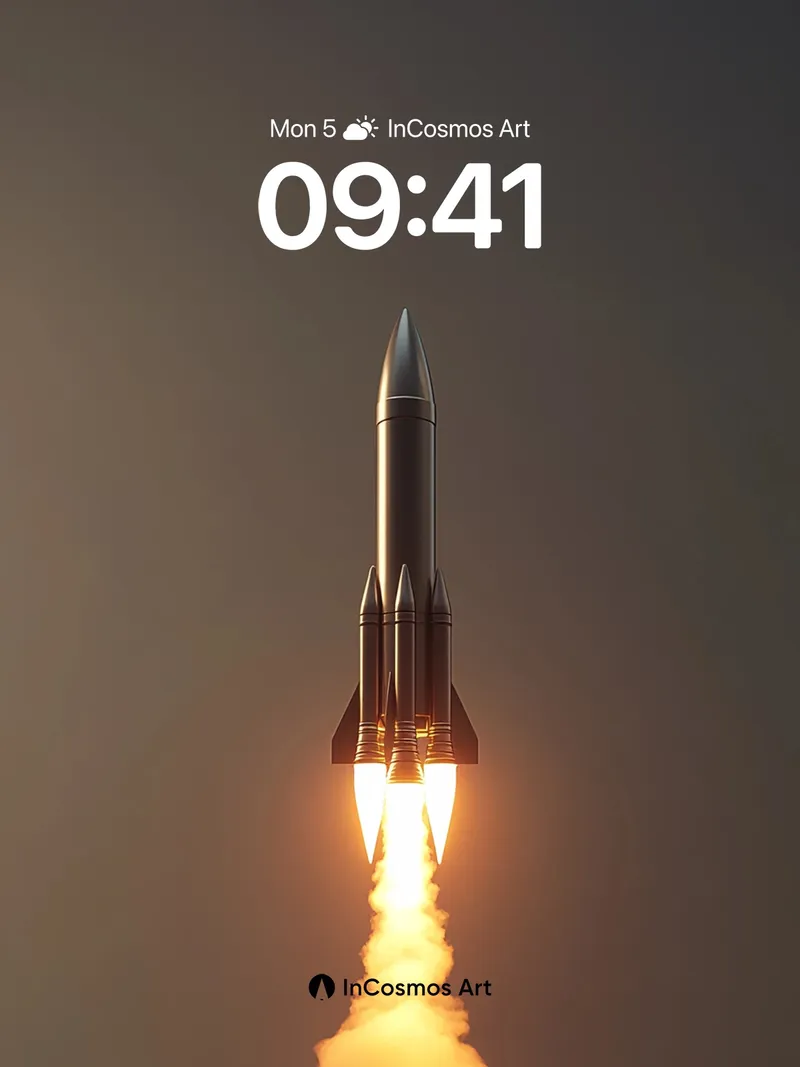 Ascendant Fire Wallpaper with Celestial Trail