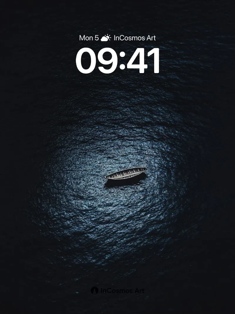 Midnight Solitude Wallpaper with Moonlit Hull