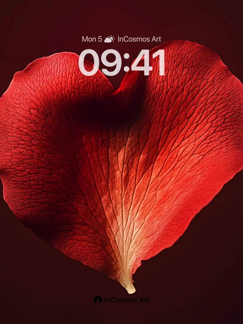 Velvet Heart Wallpaper with Crimson Veins