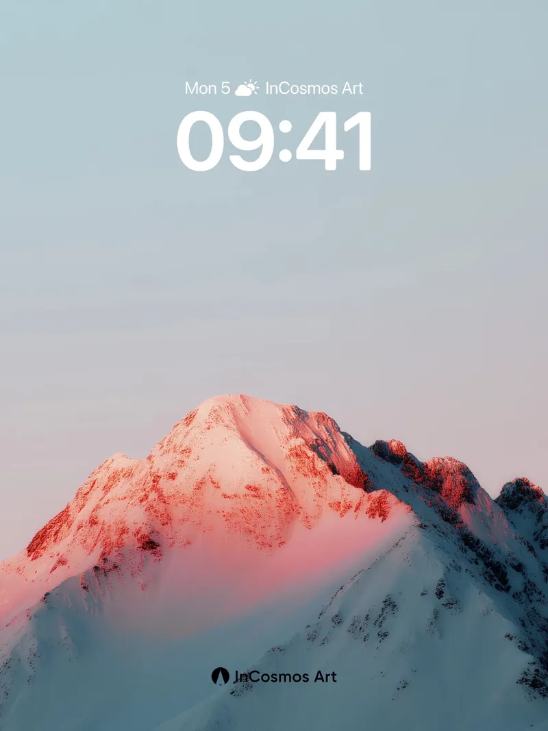 Alpenglow Frost Wallpaper with Dawn's Embrace
