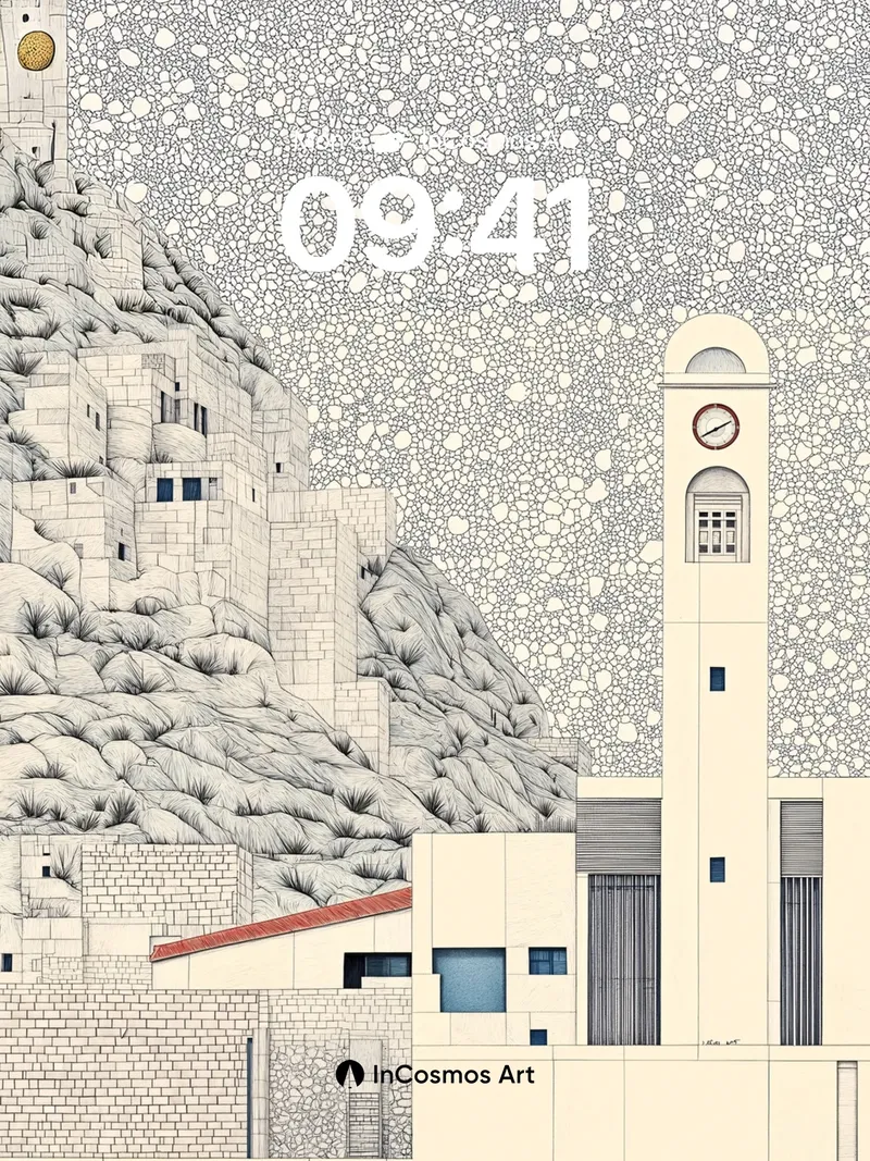 Stone Whisper Wallpaper with Cosmic Dust