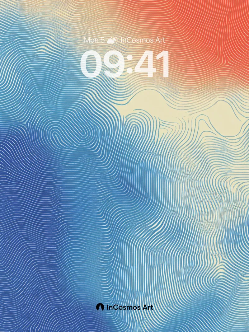 Calm Currents Wallpaper with Whispering Lines