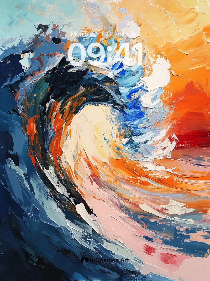 Turbulent Horizon Wallpaper with Swirling Light