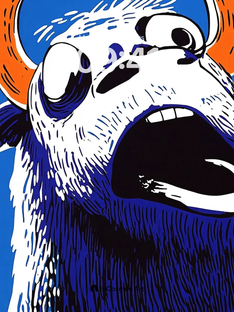 Screaming Mountain Goat Wallpaper with Pop Art Fury