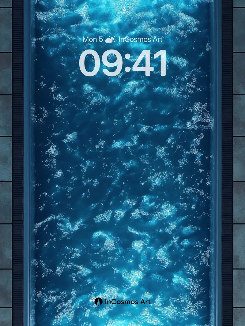 Cryo-Luminous Wallpaper with Frozen Light Veins