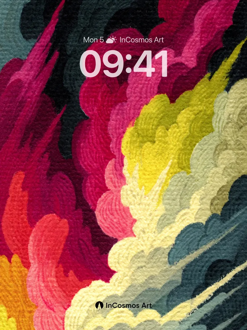 Fiery Bloom Wallpaper with Swirling Embers