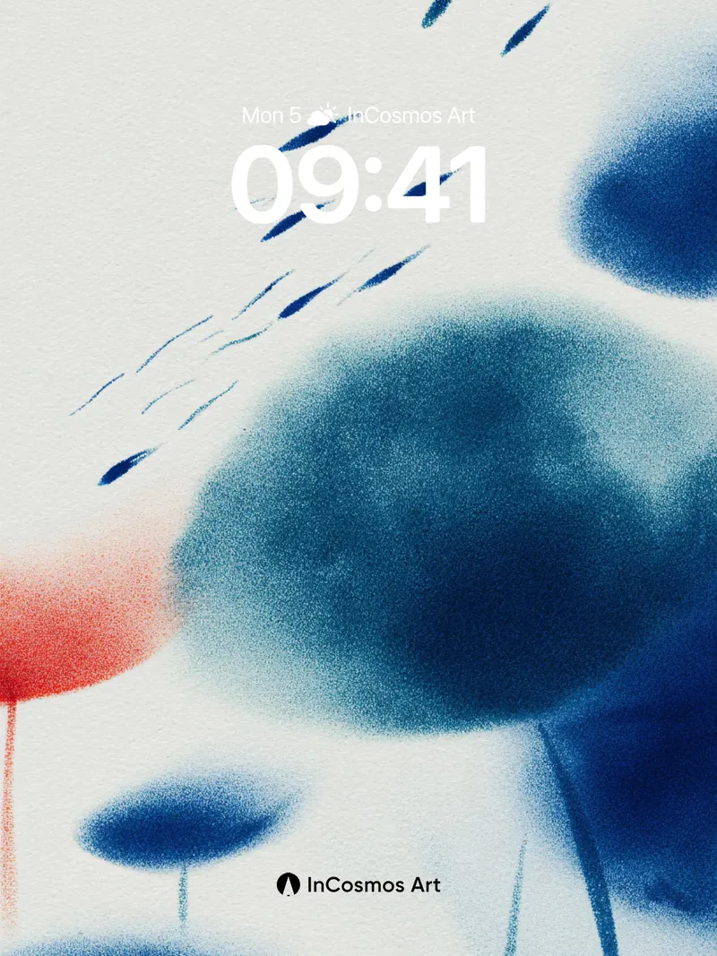 Floating Ink Dreams Wallpaper with Whispering Dots