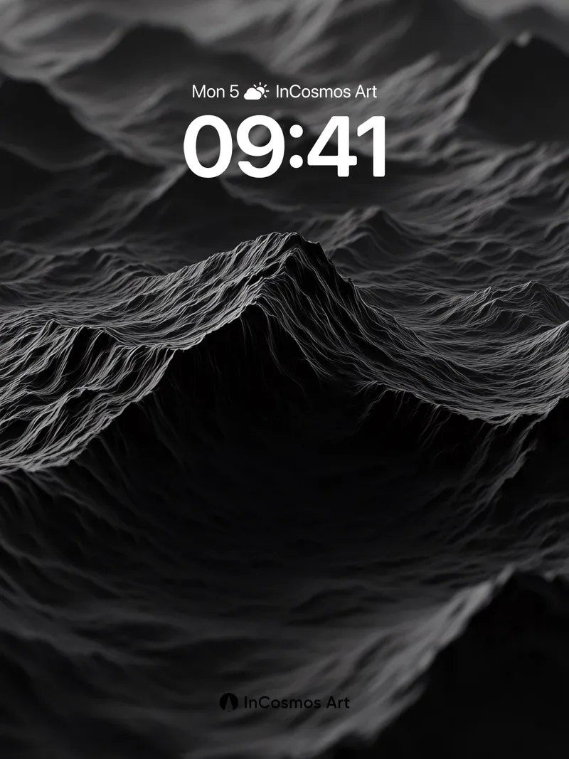 Shadowed Wave Wallpaper with Liquid Depth