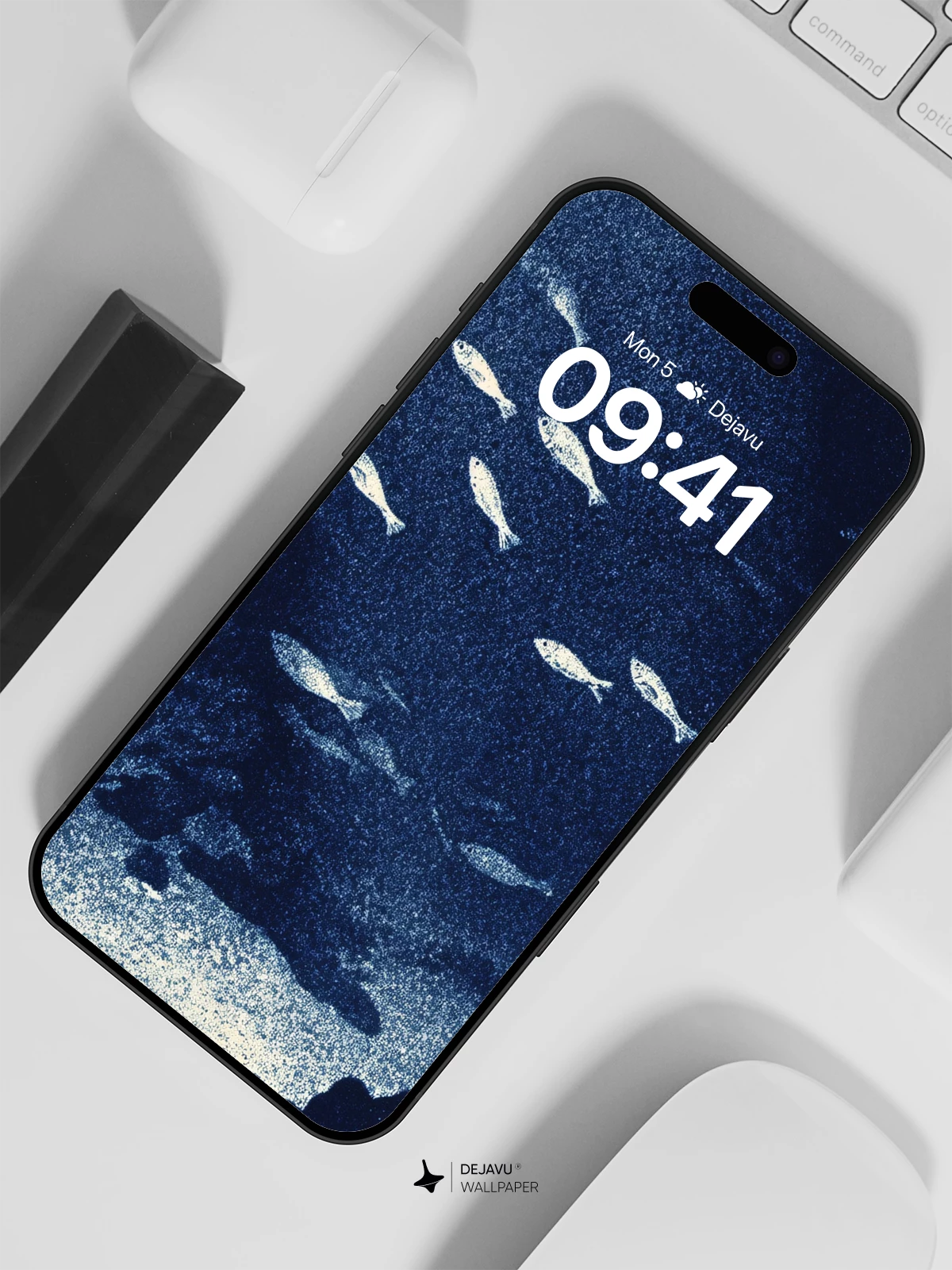 Deep Blue Ocean Depths Wallpaper 8K for iPhone and Android