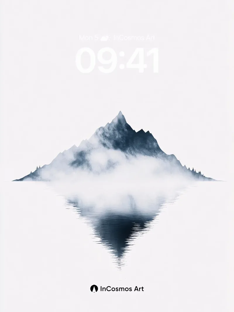 Serenity Peak Wallpaper with Mirror Lake