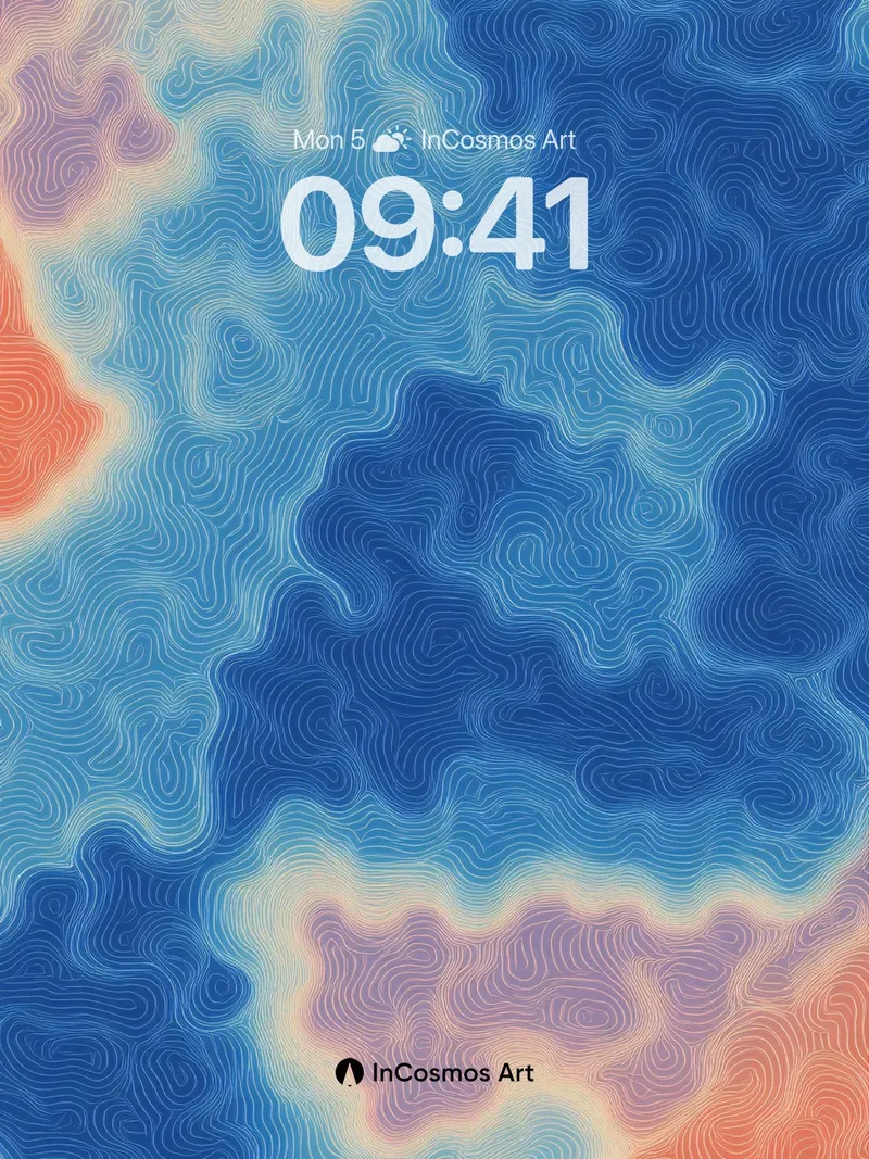 Whispering Contour Wallpaper with Living Lines