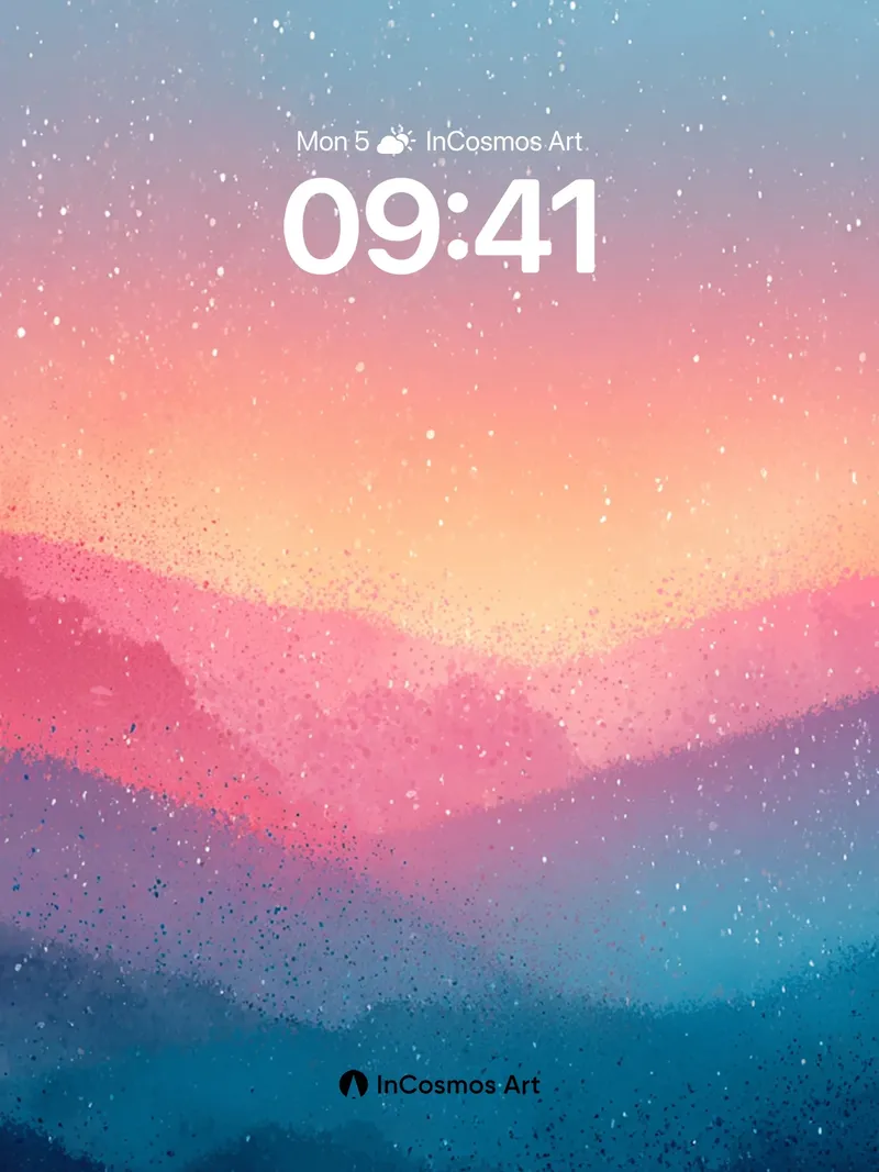 Celestial Hush Wallpaper with Starlit Veils