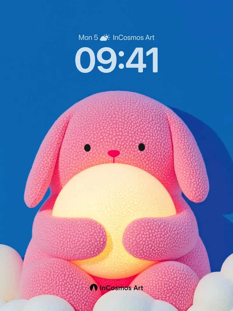 Luminous Hug Wallpaper with Cloud Cradle