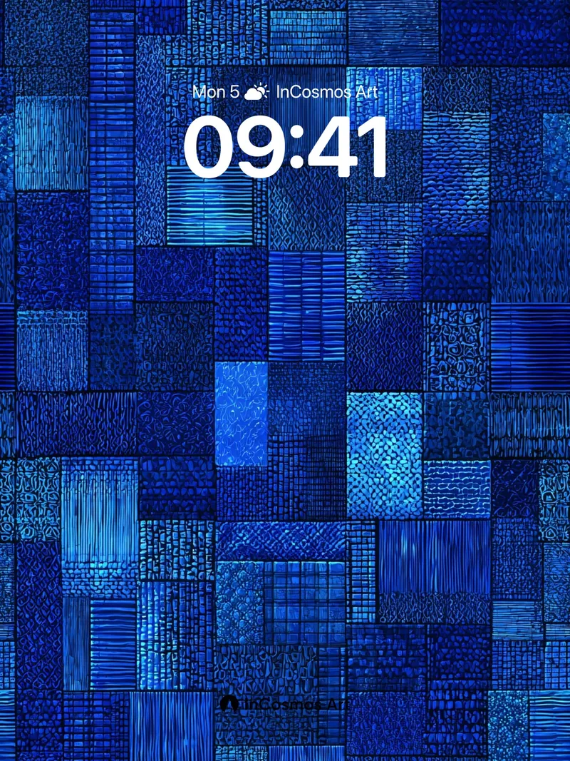 Indigo Tapestry Wallpaper with Hidden Weaves