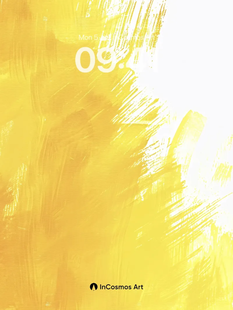 Golden Hush Wallpaper with Brushstroke Light