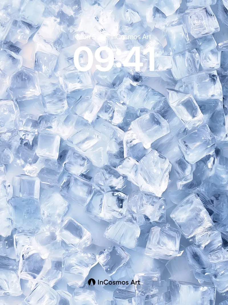 Crystal Frost Wallpaper with Icy Light Refractions