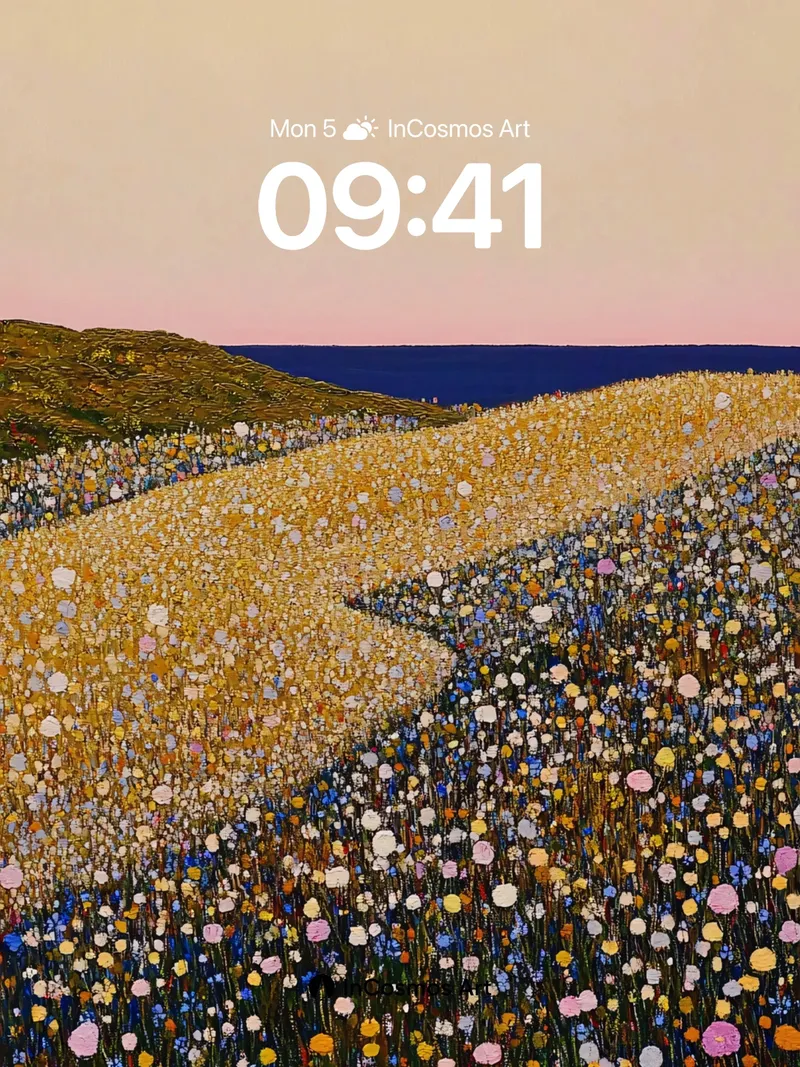 Golden Hush Wallpaper with Dotted Fields