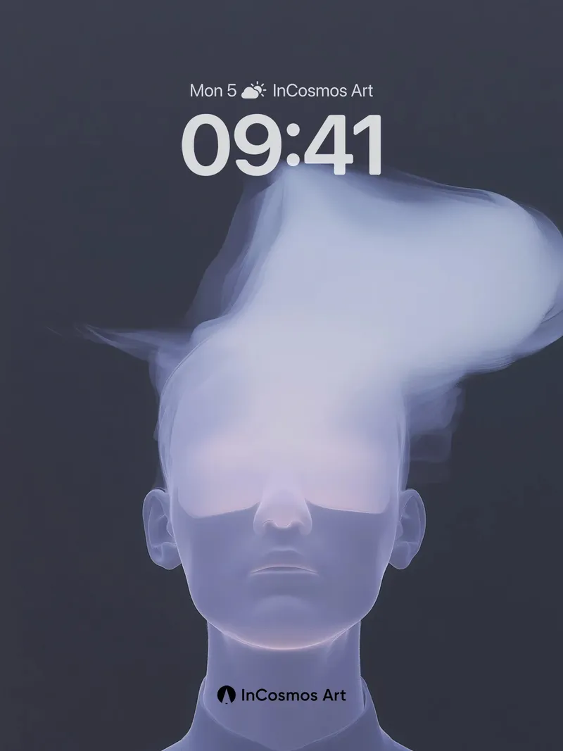 Ethereal Veil Wallpaper with Ghostly Form