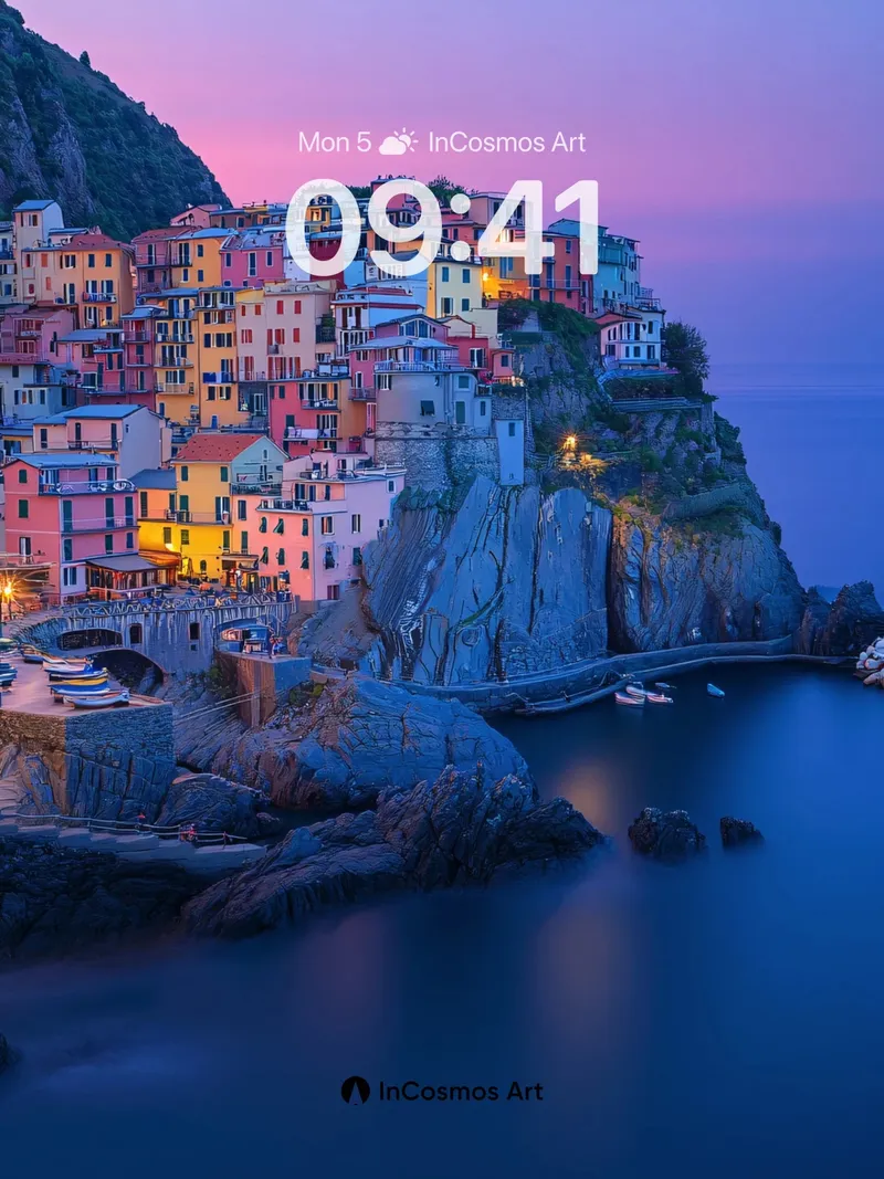 Crimson Twilight Wallpaper with Cliffside Whispers