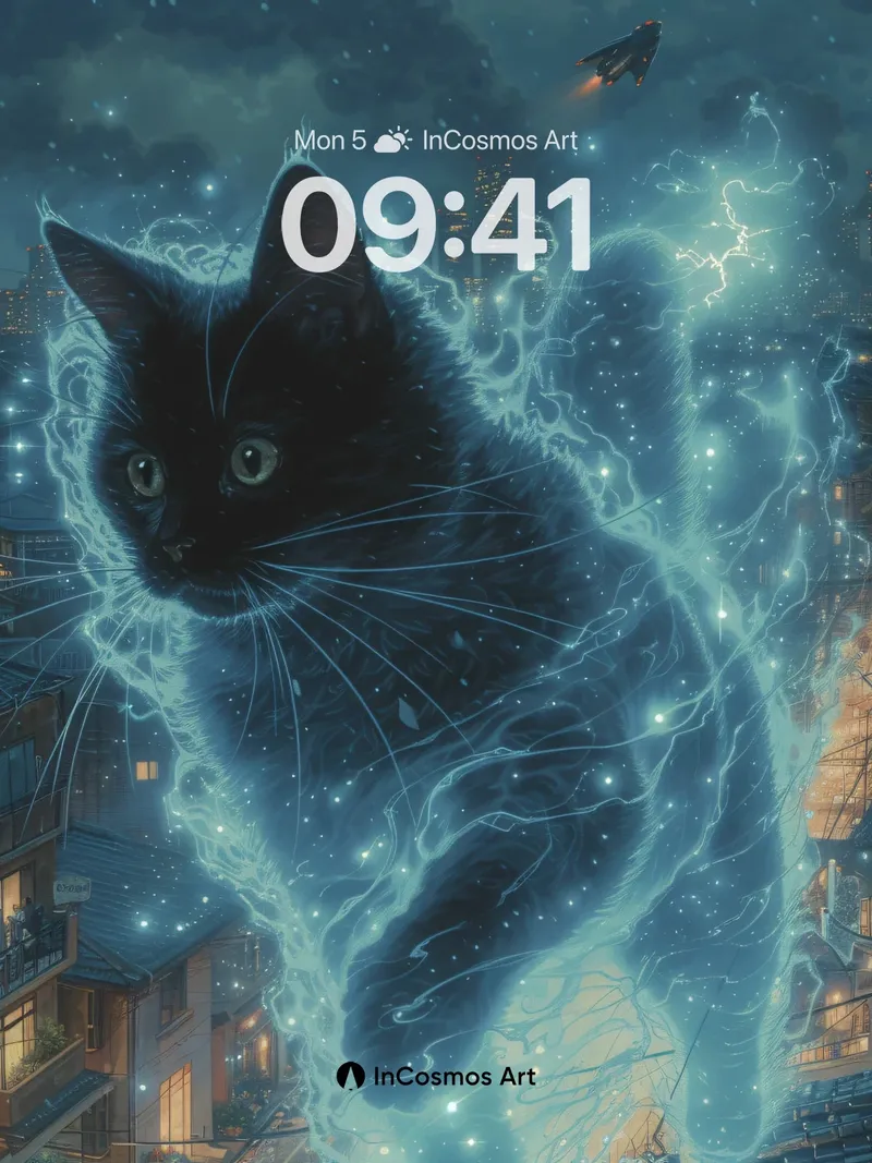 Electric Whisker Wallpaper with City Storm