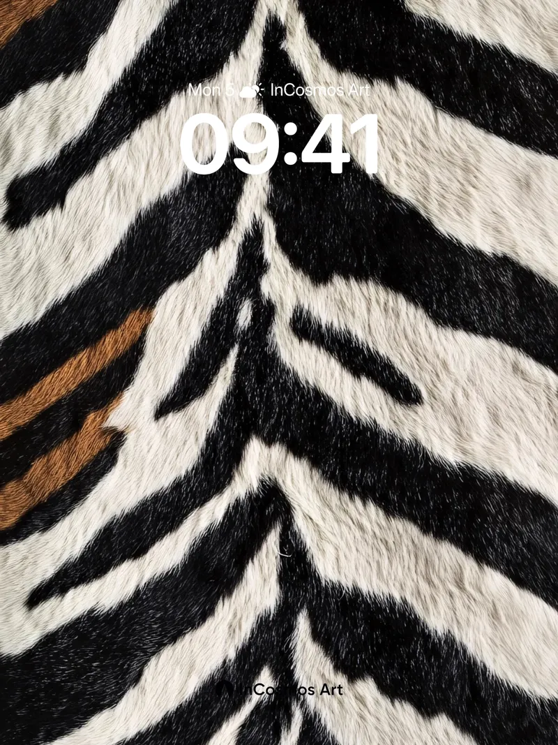 Wild Stripe Wallpaper with Faux Fur Texture