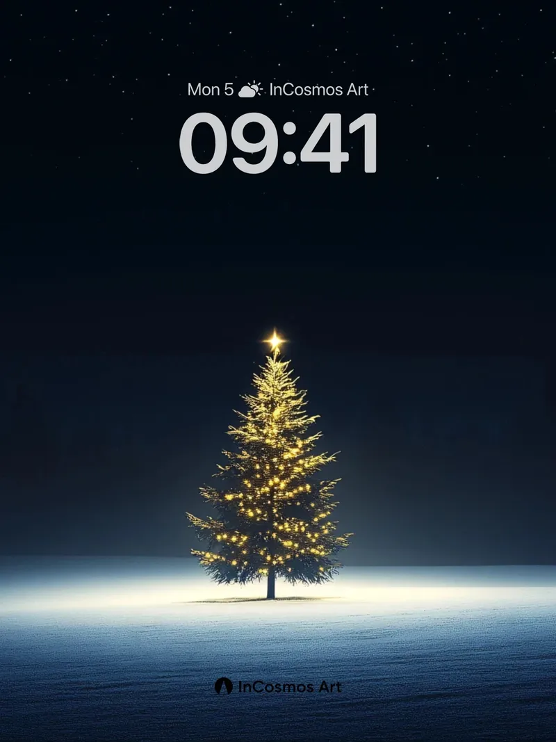 Solitary Radiance Wallpaper with Starlit Silence