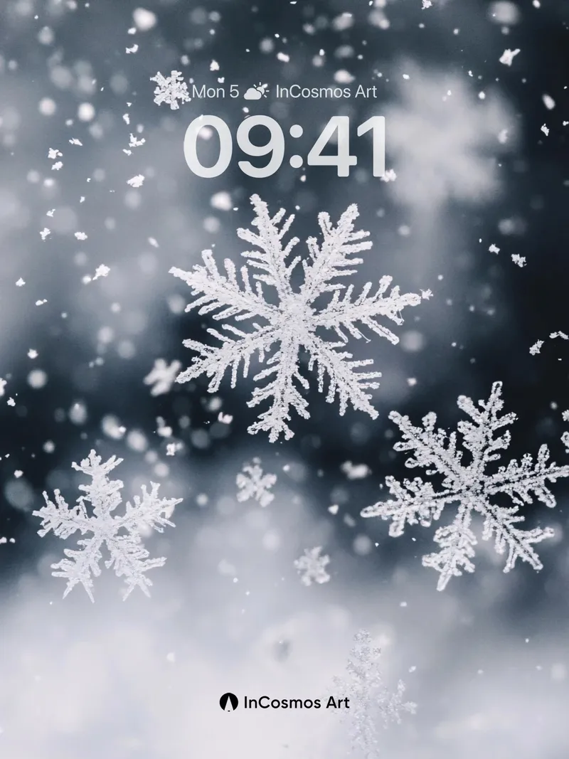 Frost Whisper Wallpaper with Crystalline Depth