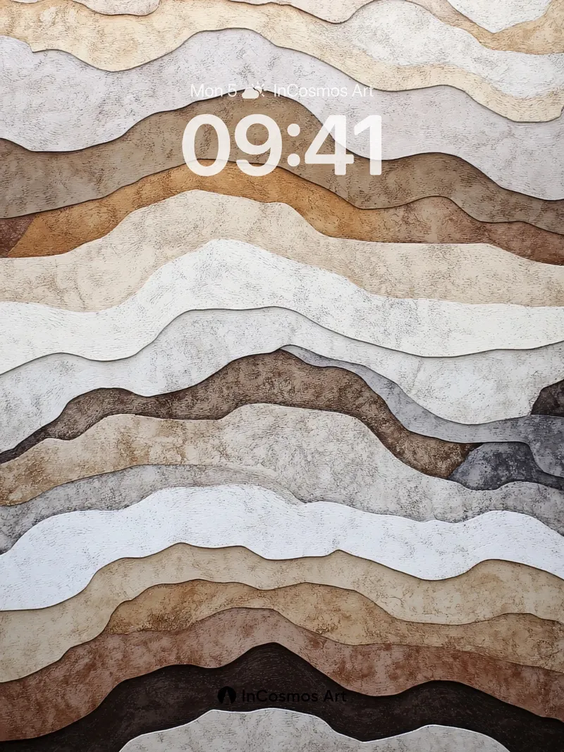 Sculpted Earth Wallpaper with Flowing Strata
