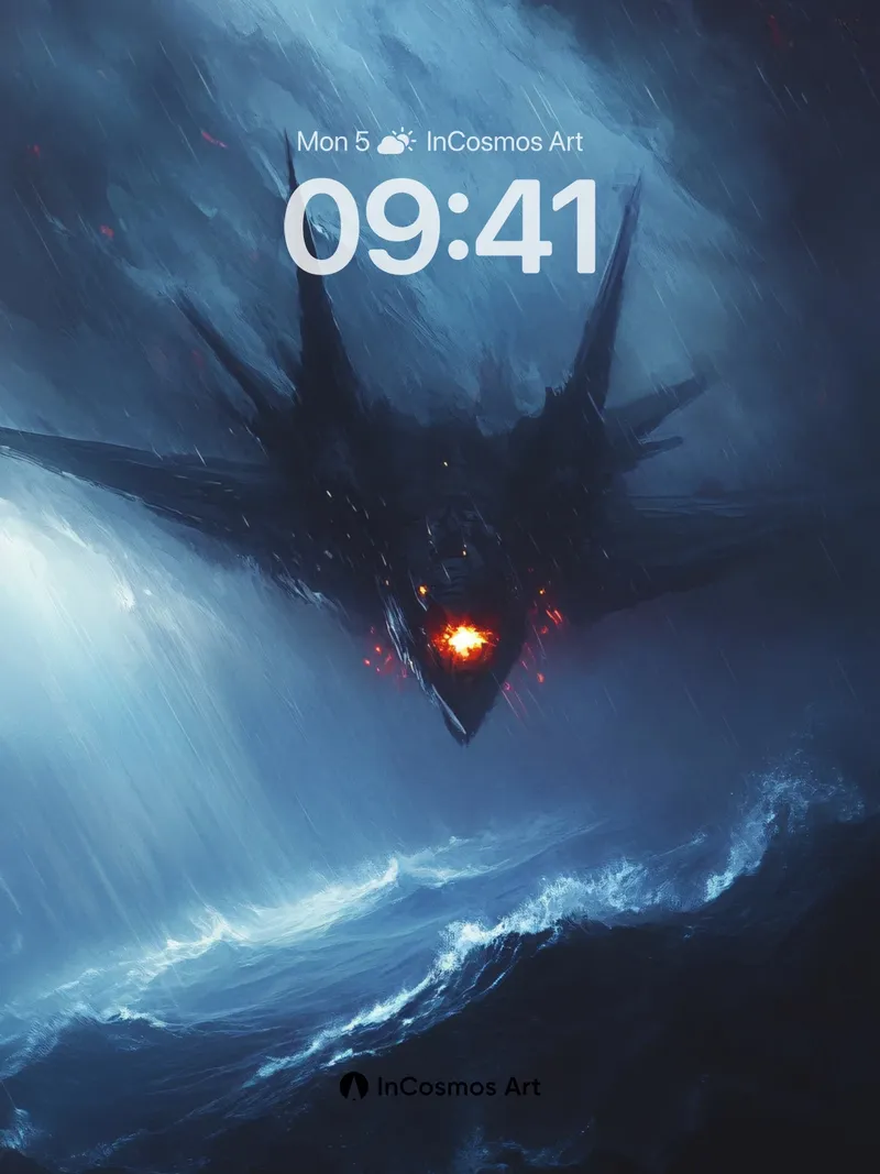 Stormborn Dragon Wallpaper with Fiery Core