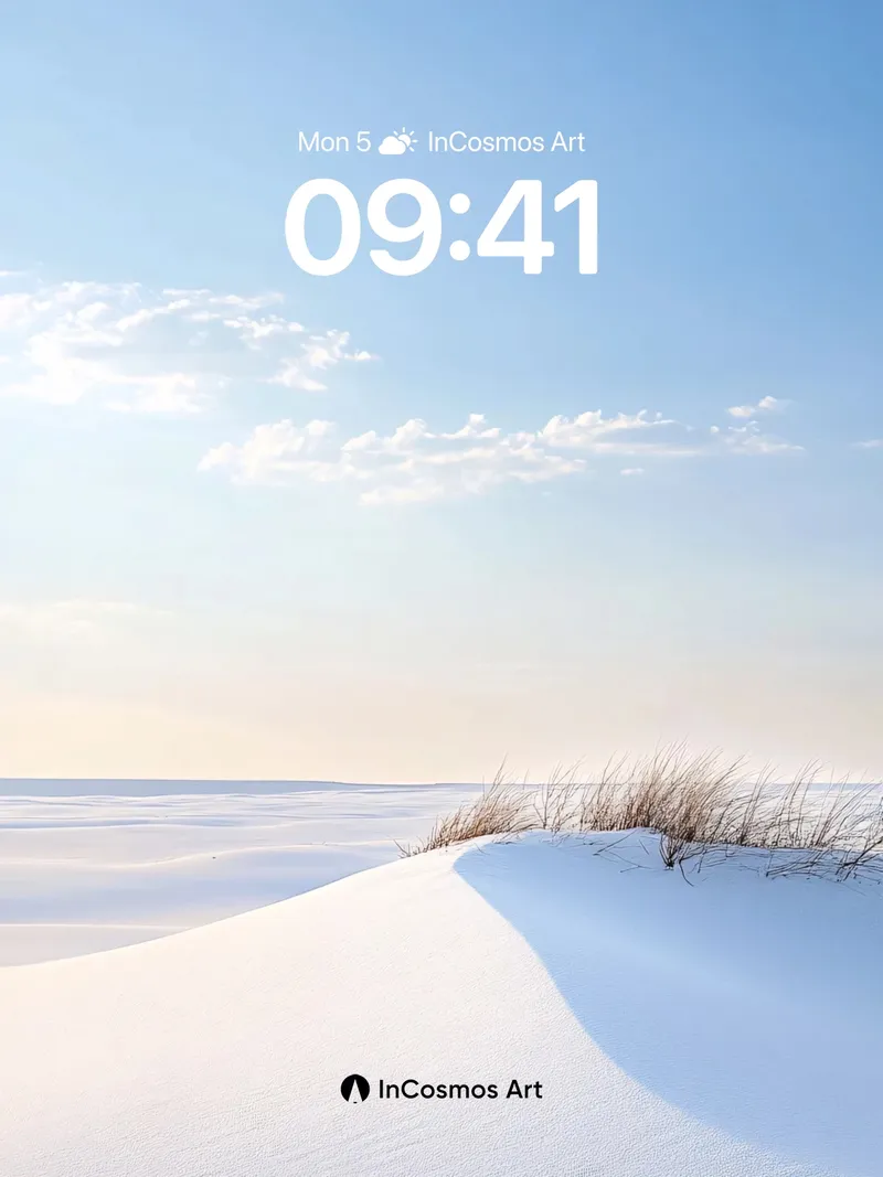 Silent Snowdrift Wallpaper with Dune Light