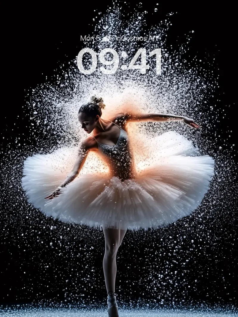 Ethereal Dust Ballet Wallpaper with Sparkling Motion
