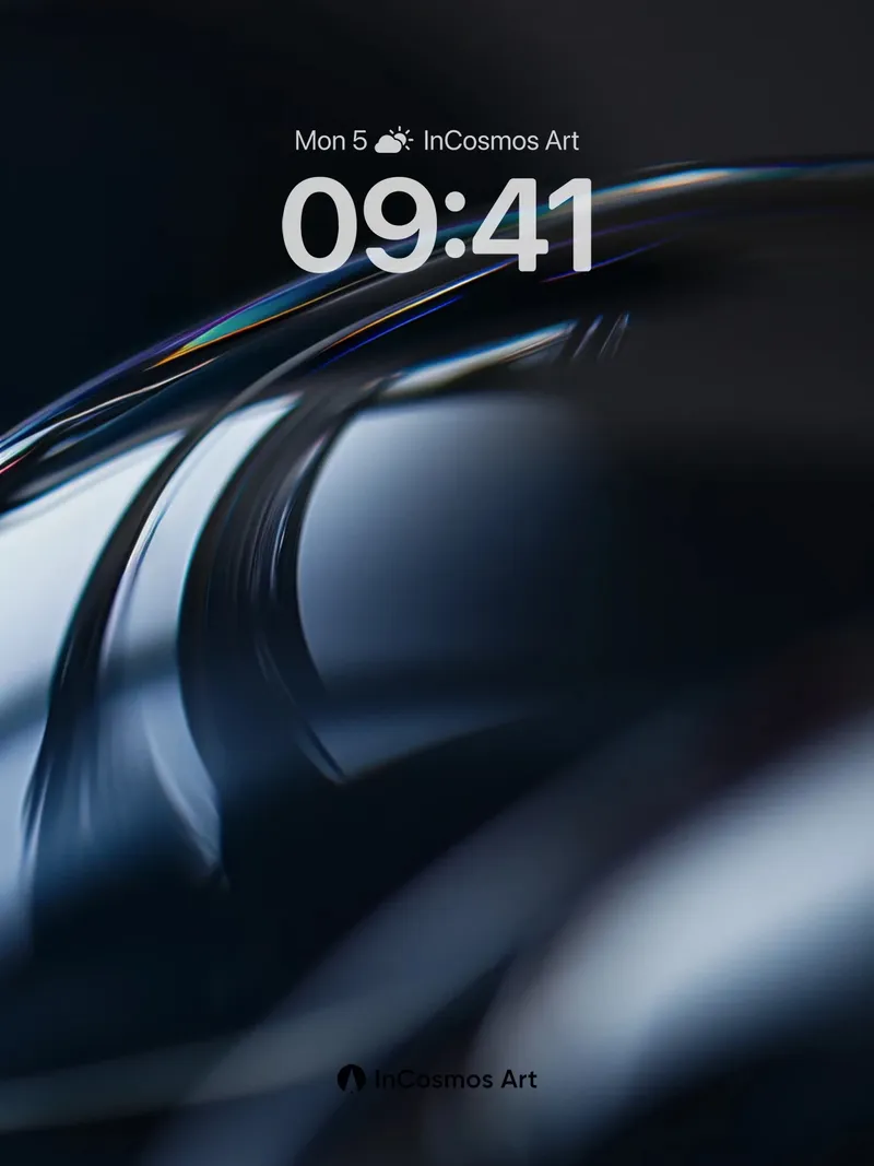 Obsidian Flow Wallpaper with Light Veins