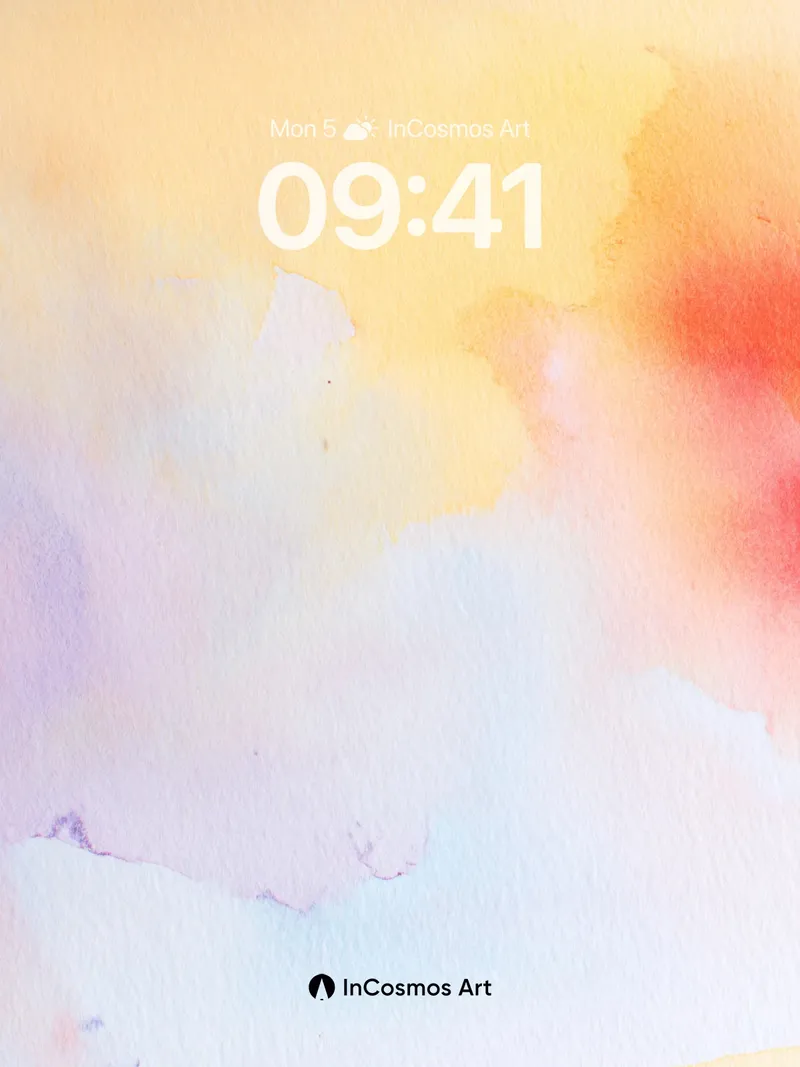 Sunset Hush Wallpaper with Floating Color Veils