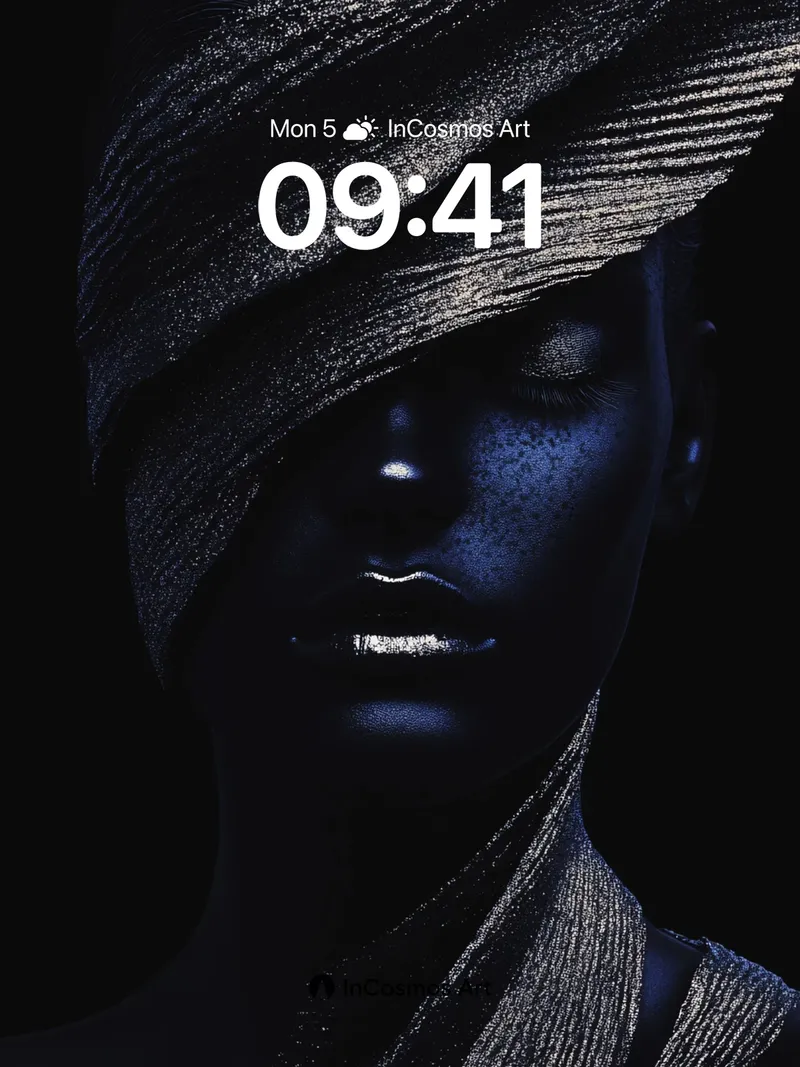 Shadow Weave Wallpaper with Metallic Veil