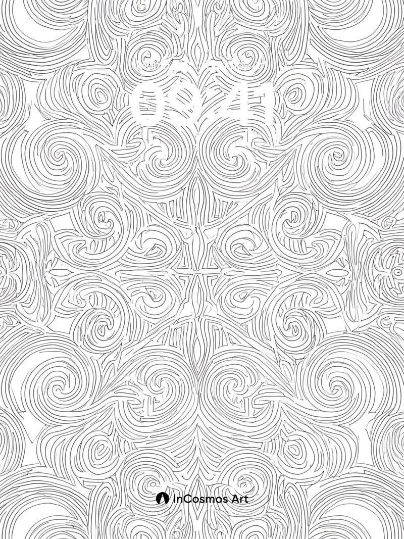 Whispering Scroll Wallpaper with Silver Veins