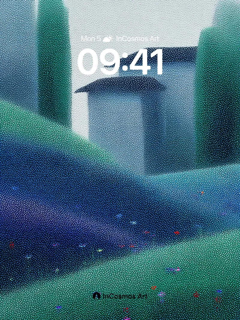 Muted Horizon Wallpaper with Dotted Serenity