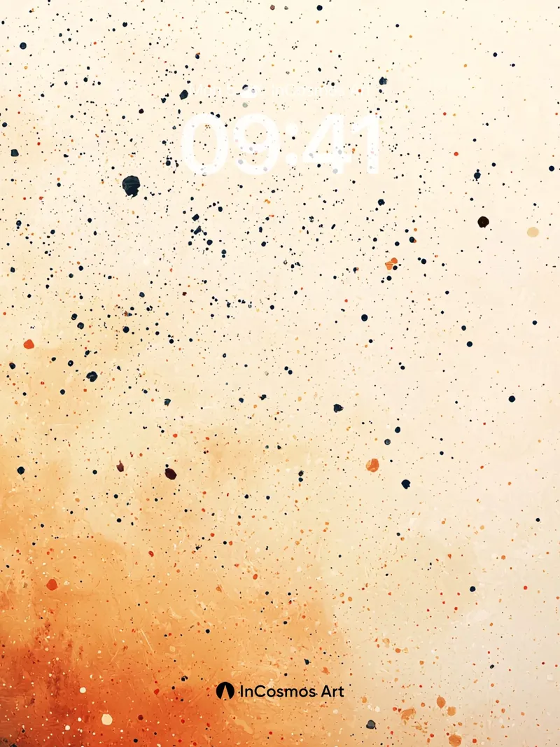 Ember Drift Wallpaper with Cosmic Speckles