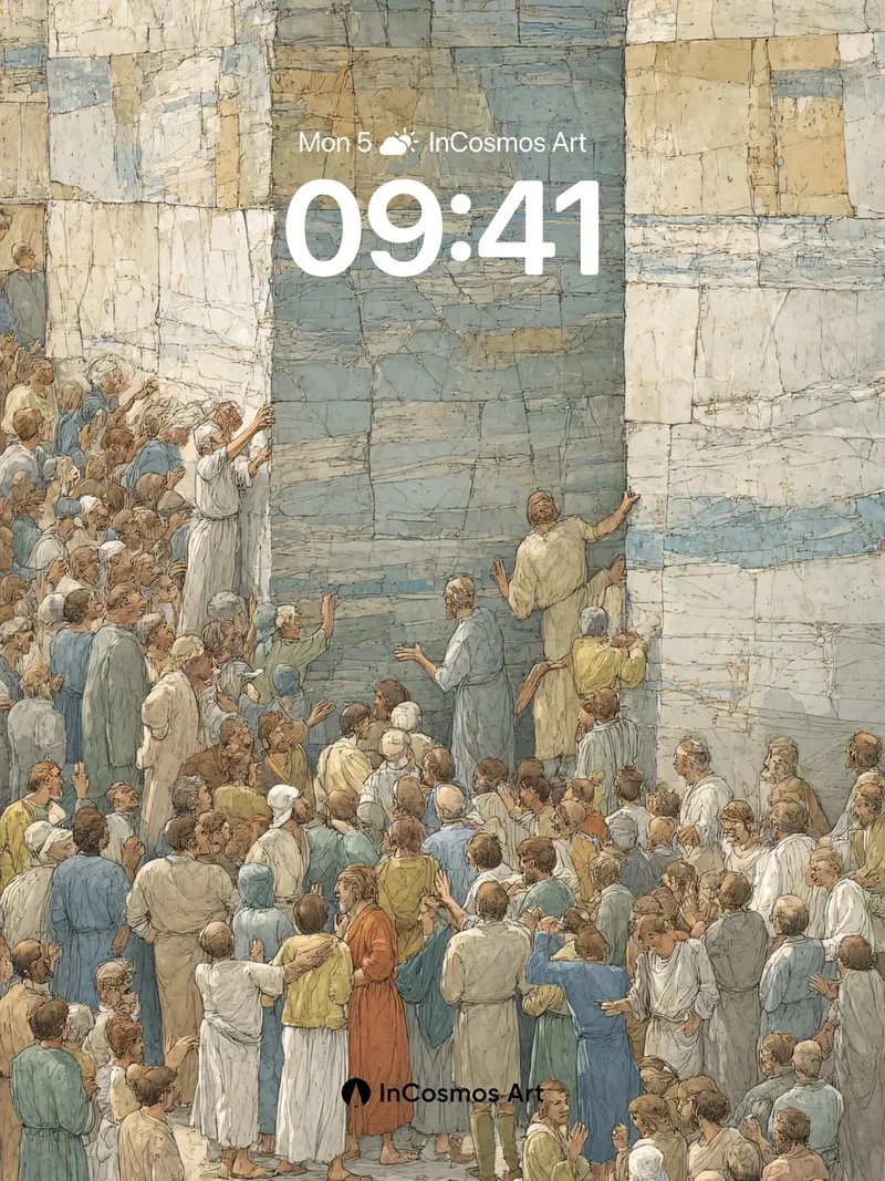 Stone Whisper Wallpaper with Crowd of Faith