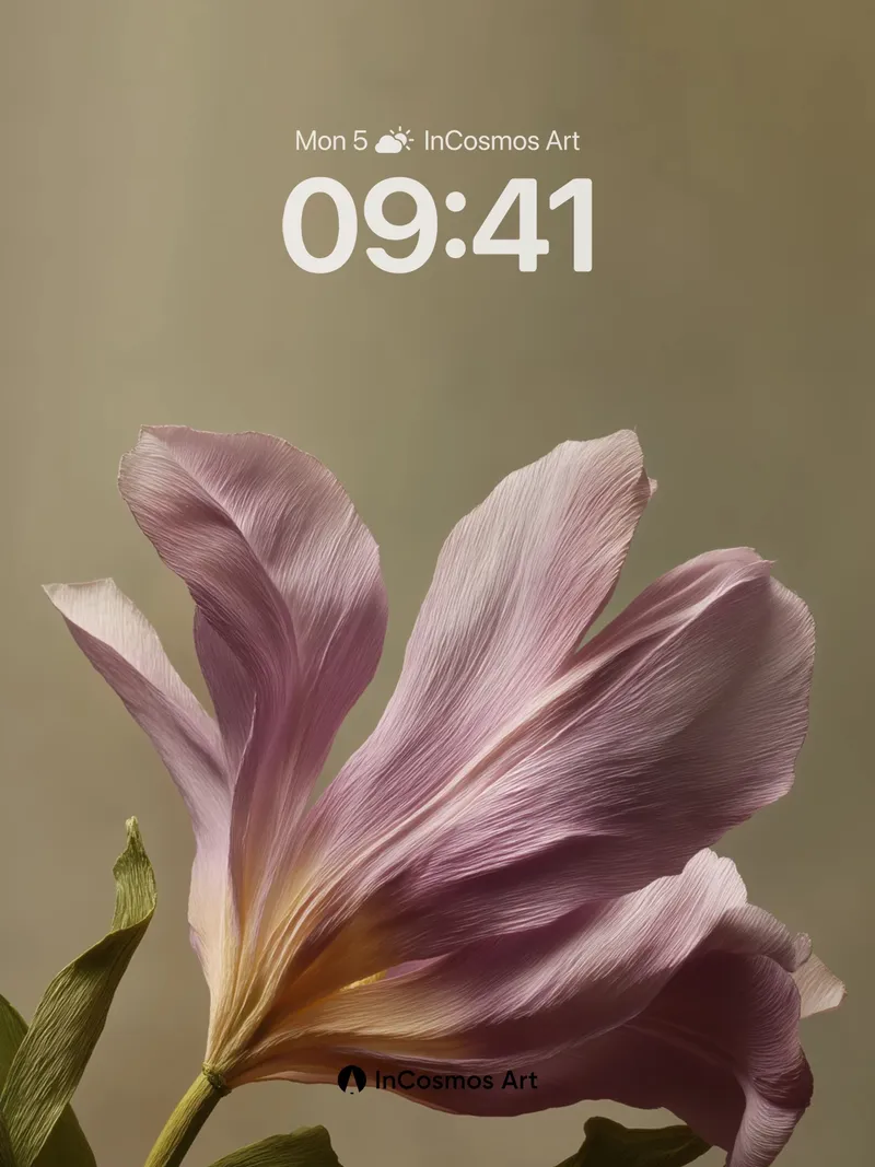 Whispering Petal Wallpaper with Soft Light Veil