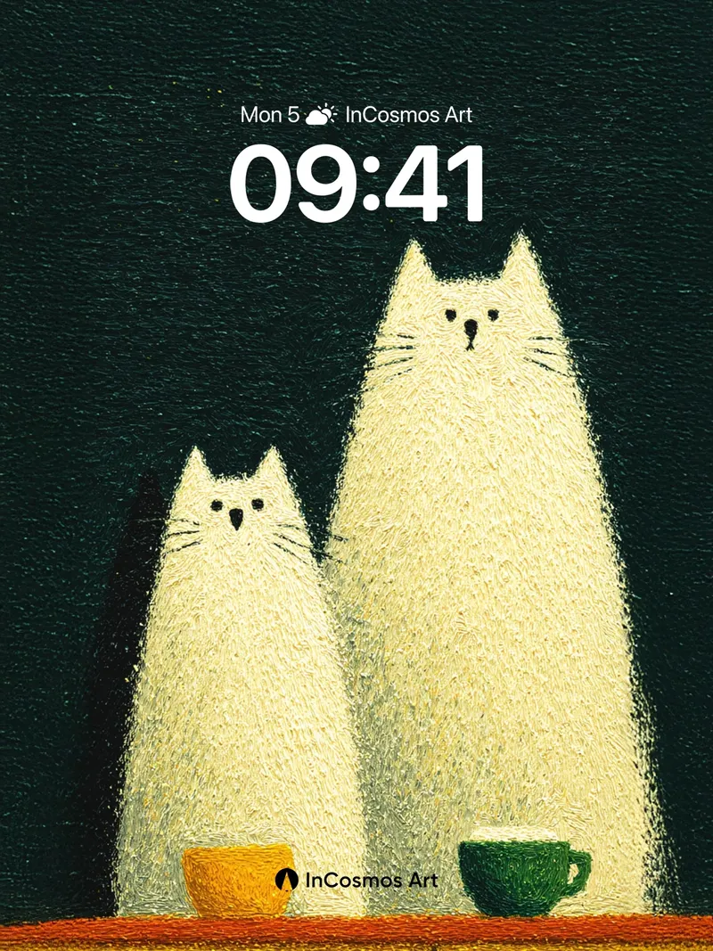 Silent Watchers Wallpaper with Textured Light