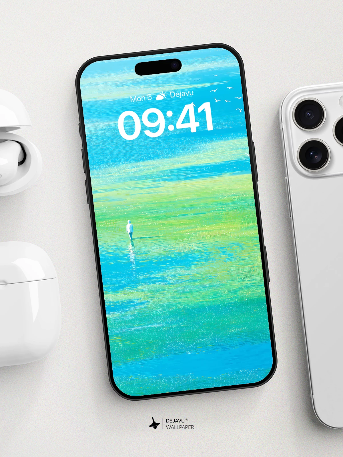 Surreal Ocean Walk Wallpaper 8K for iPhone and Android