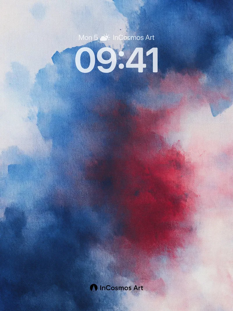 Stormborne Ink Wallpaper with Crimson Heart