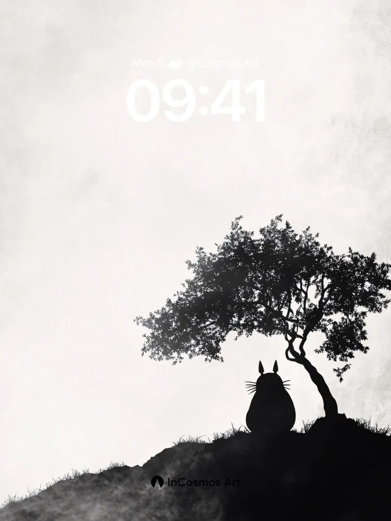 Silent Summit Wallpaper with Totoro's Watch
