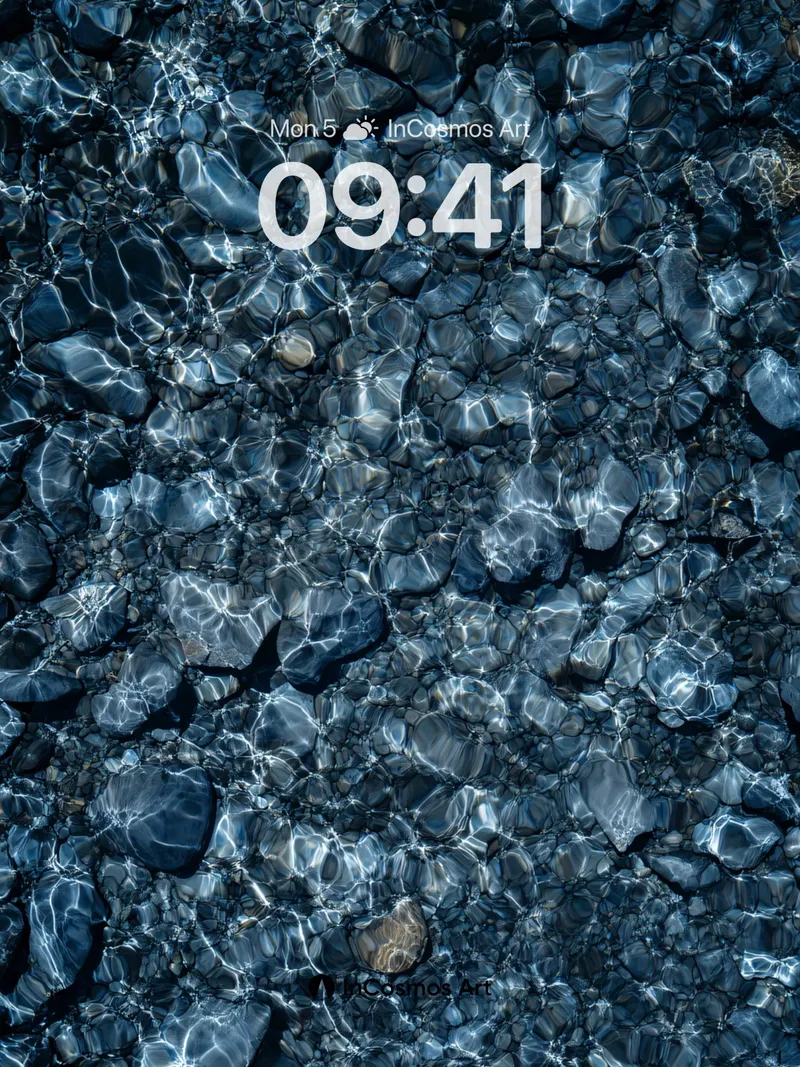 Serenity Stone Wallpaper with Sunlit Currents