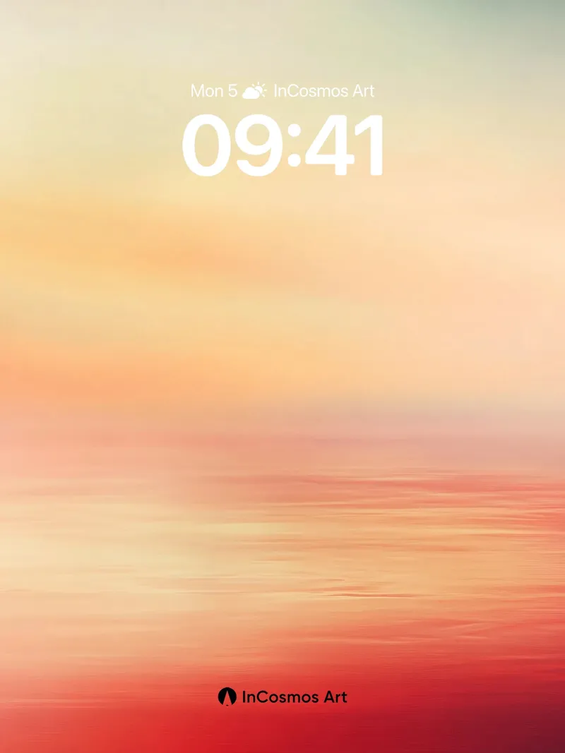 Blushing Horizon Wallpaper with Ethereal Gradient