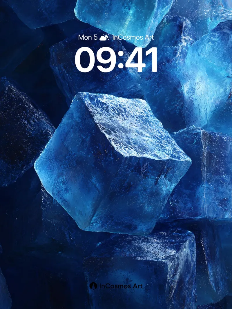 Frostborne Cube Wallpaper with Glacial Light