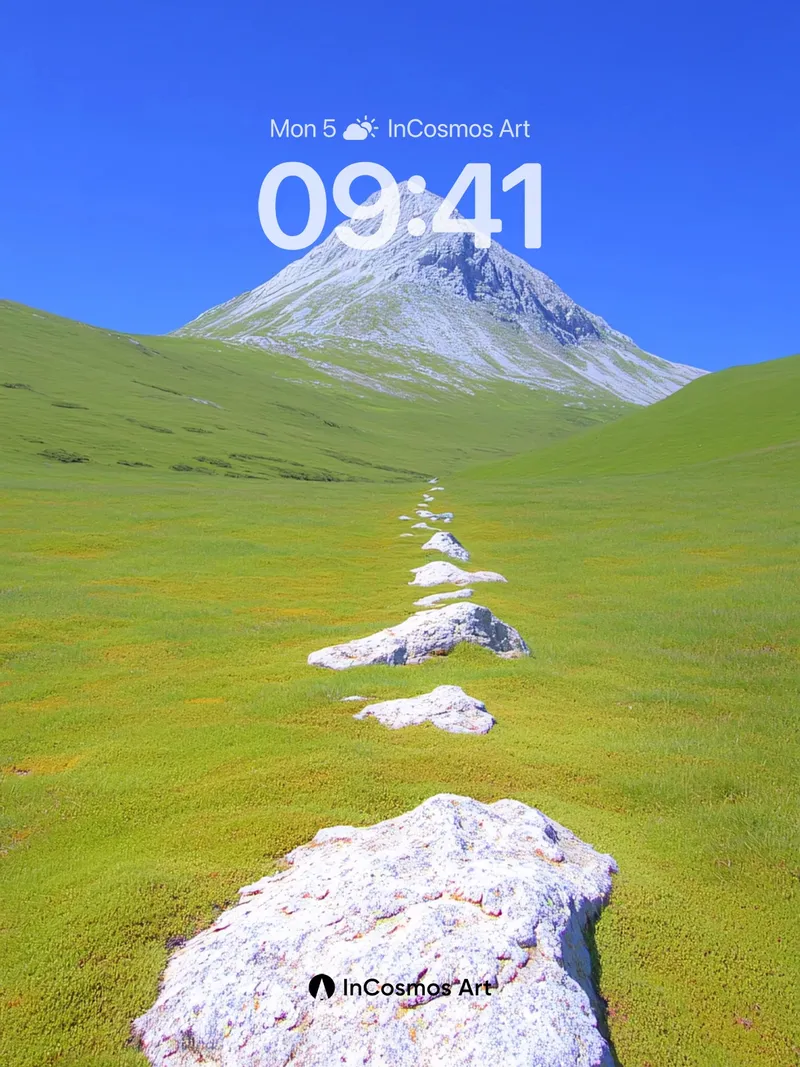 Serenity Path Wallpaper with Stone Steps