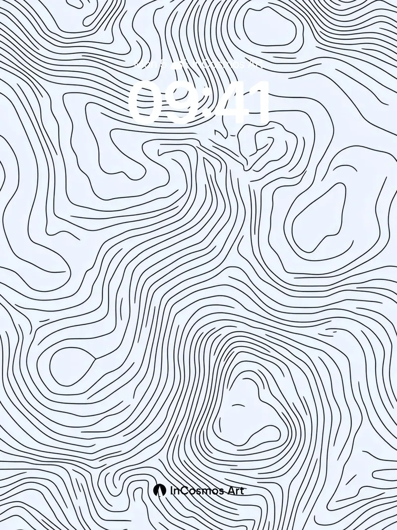 Topographic Whisper Wallpaper with Hidden Contours