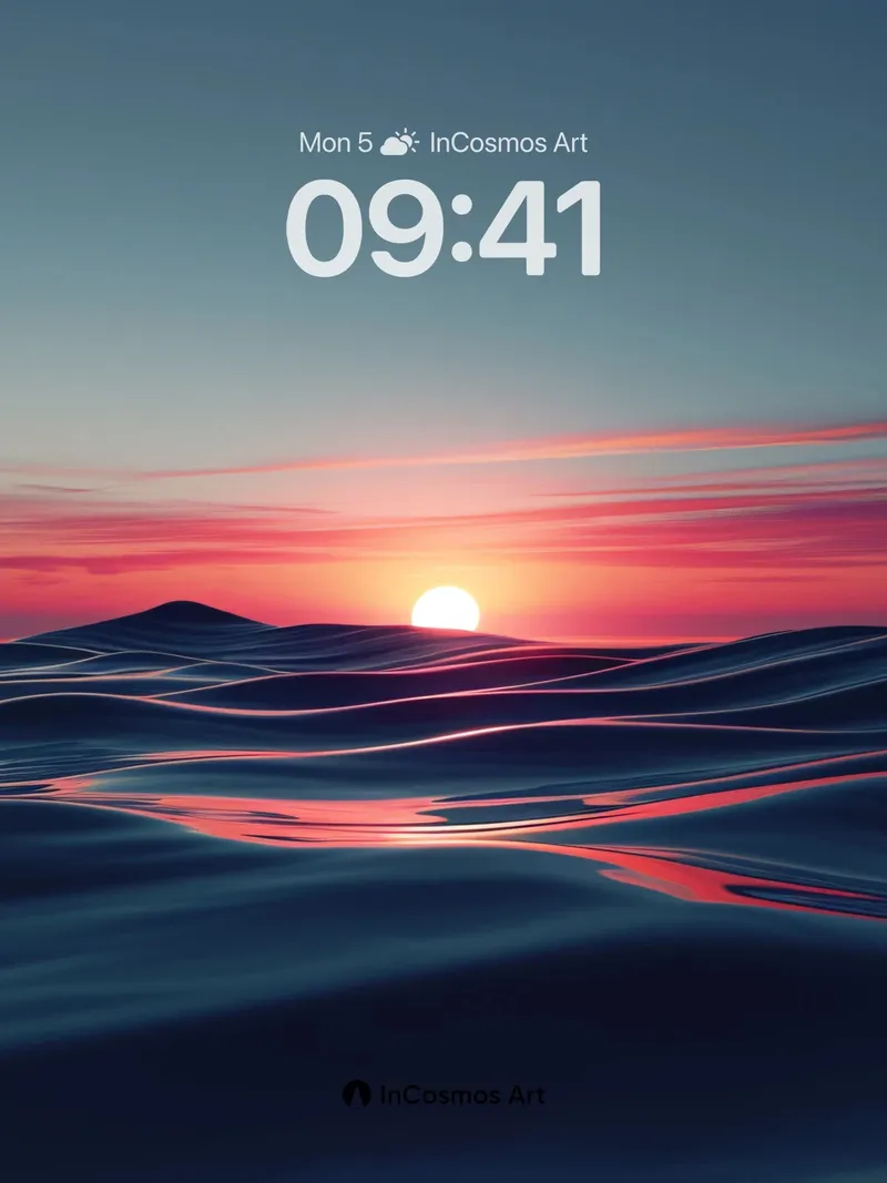 Serenity Dune Wallpaper with Sunset Echoes